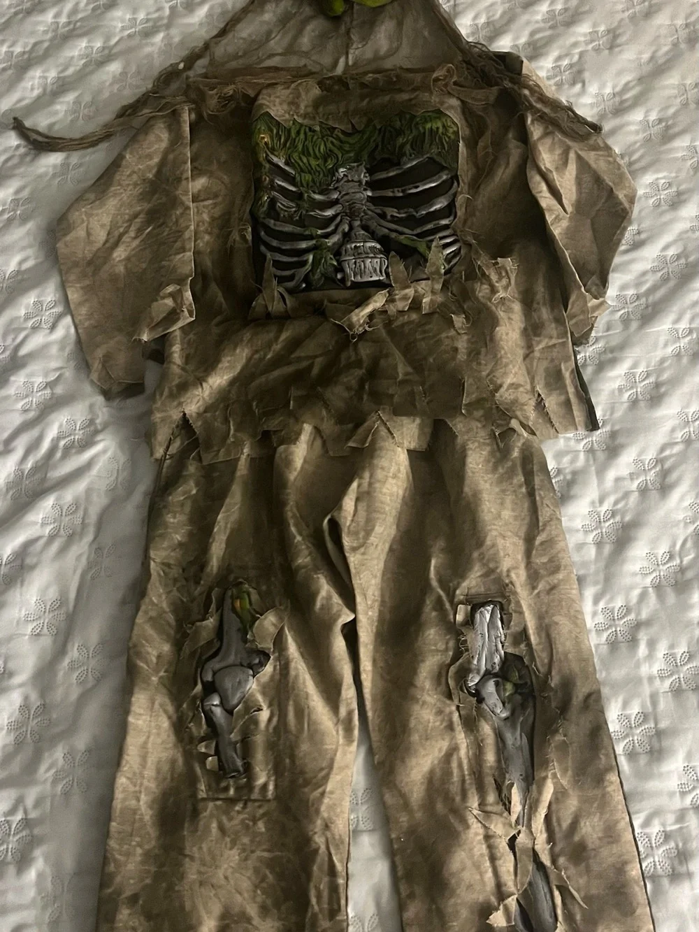 Spirit Brown and Green Zombie Hooded Kids Matching Set M(8-10)